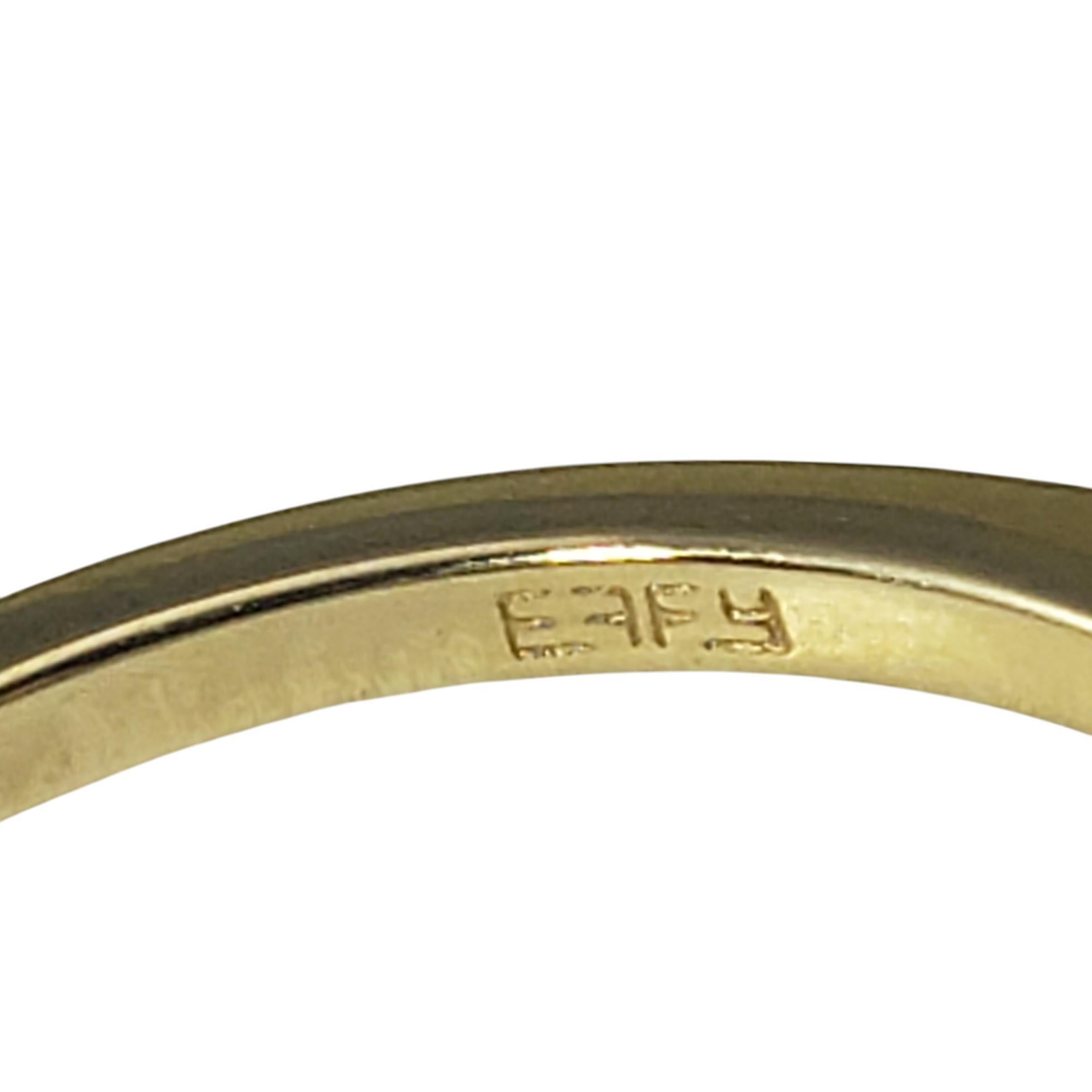 Donna Effy Anello Classica con Pave di Diamanti in Oro Giallo 14 Carati Misura 7 #20705 in vendita