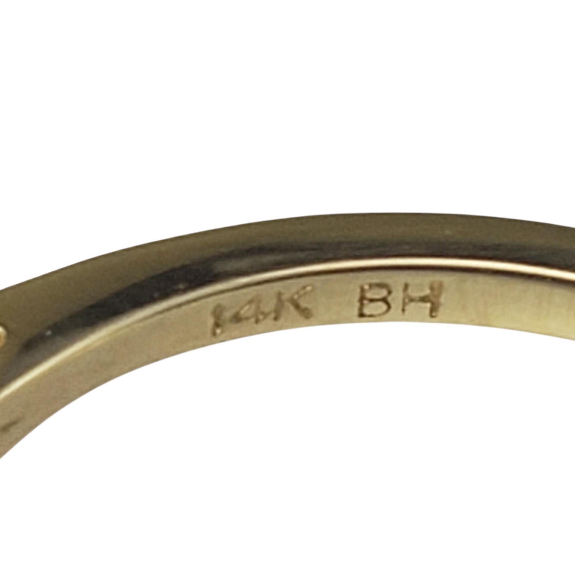 Effy Anello Classica con Pave di Diamanti in Oro Giallo 14 Carati Misura 7 #20705 in vendita 1