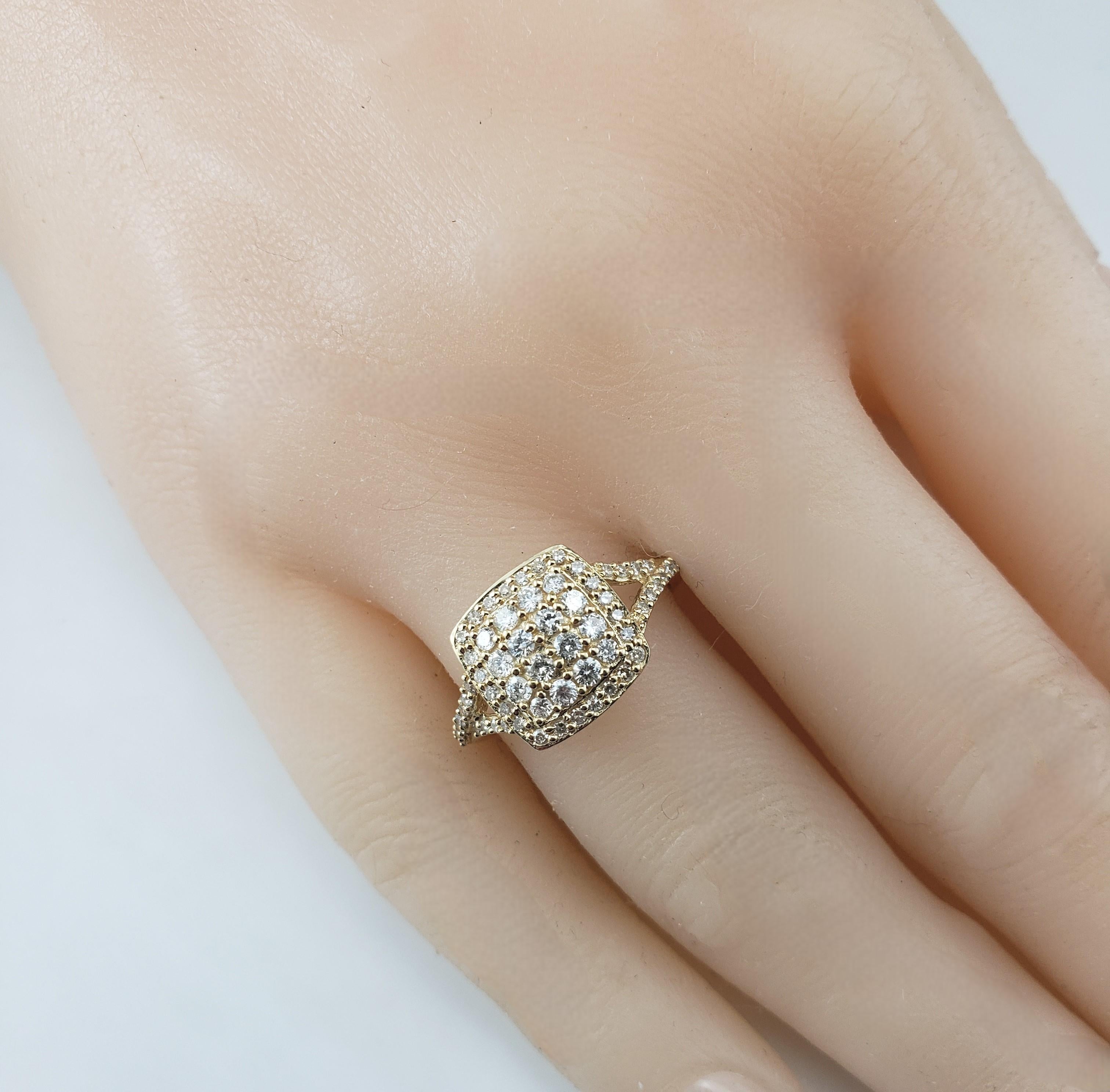 Effy Anello Classica con Pave di Diamanti in Oro Giallo 14 Carati Misura 7 #20705 in vendita 3