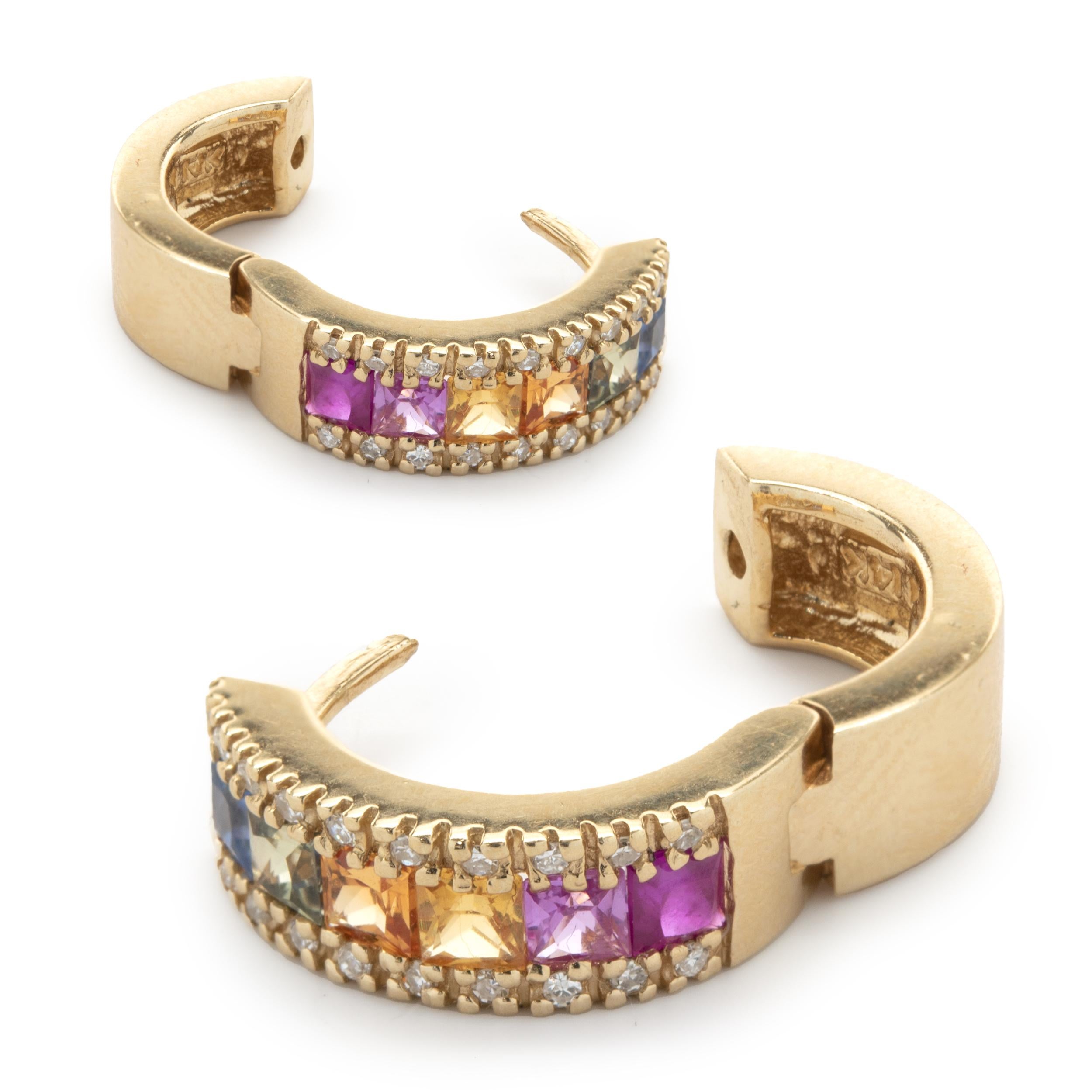 multi colored sapphire earrings