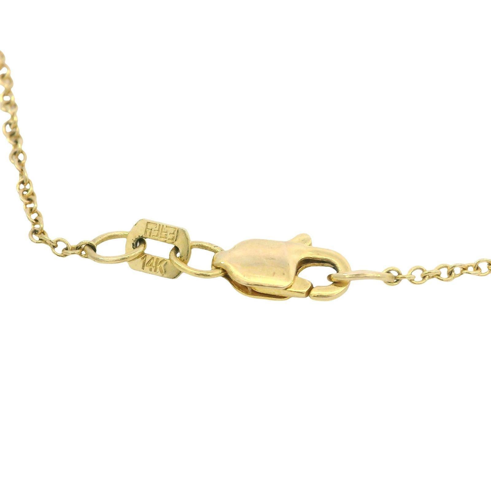 Effy 14K Ciondolo di corallo con diamante in oro giallo 18