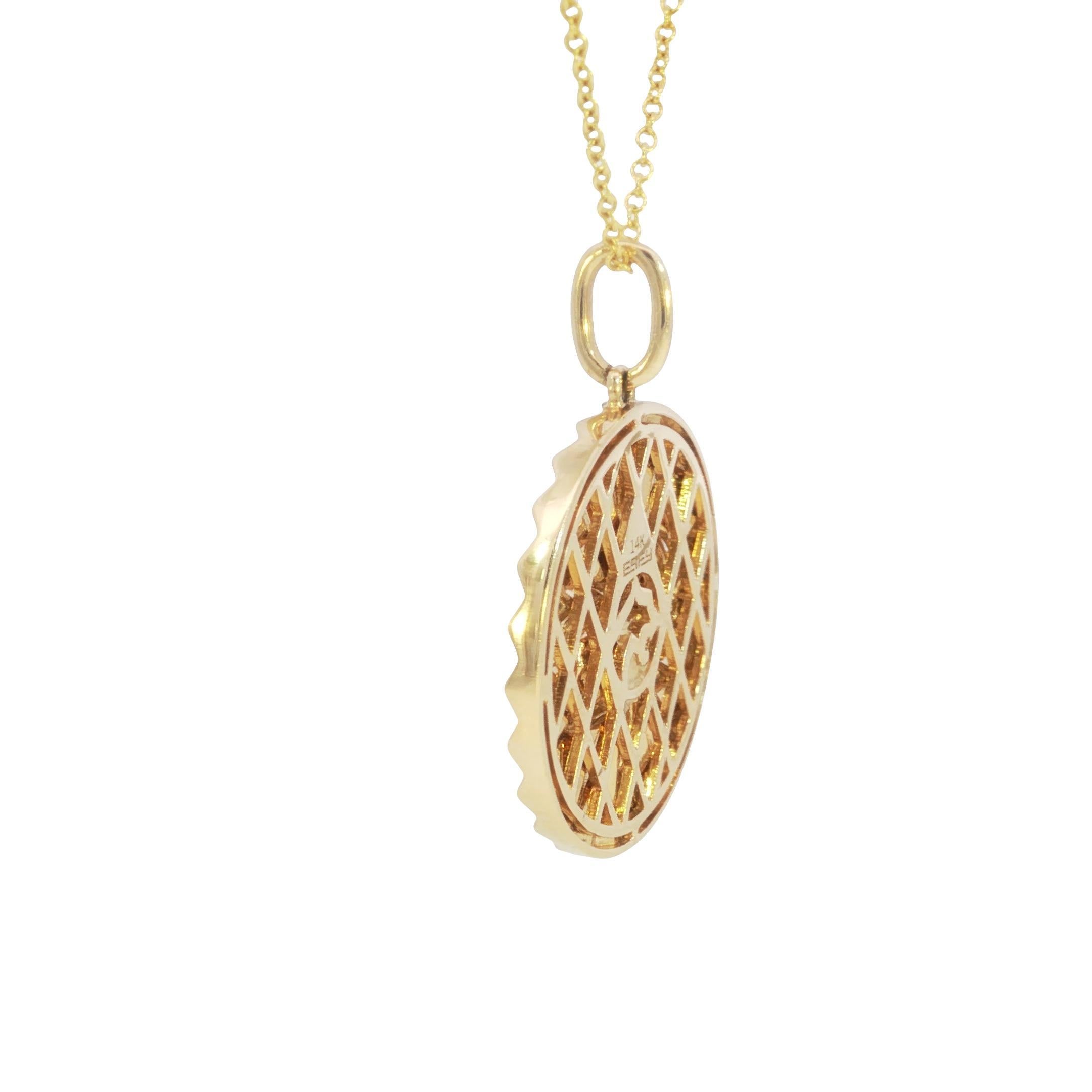 Women's Effy 14K Diamond Snake Pendant Necklace Tsavorite Yellow Gold ~0.34ctw For Sale