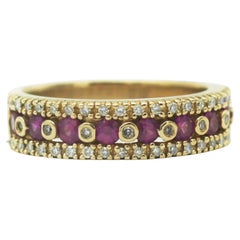 EFFY 14k Gold Ruby Diamond Ring