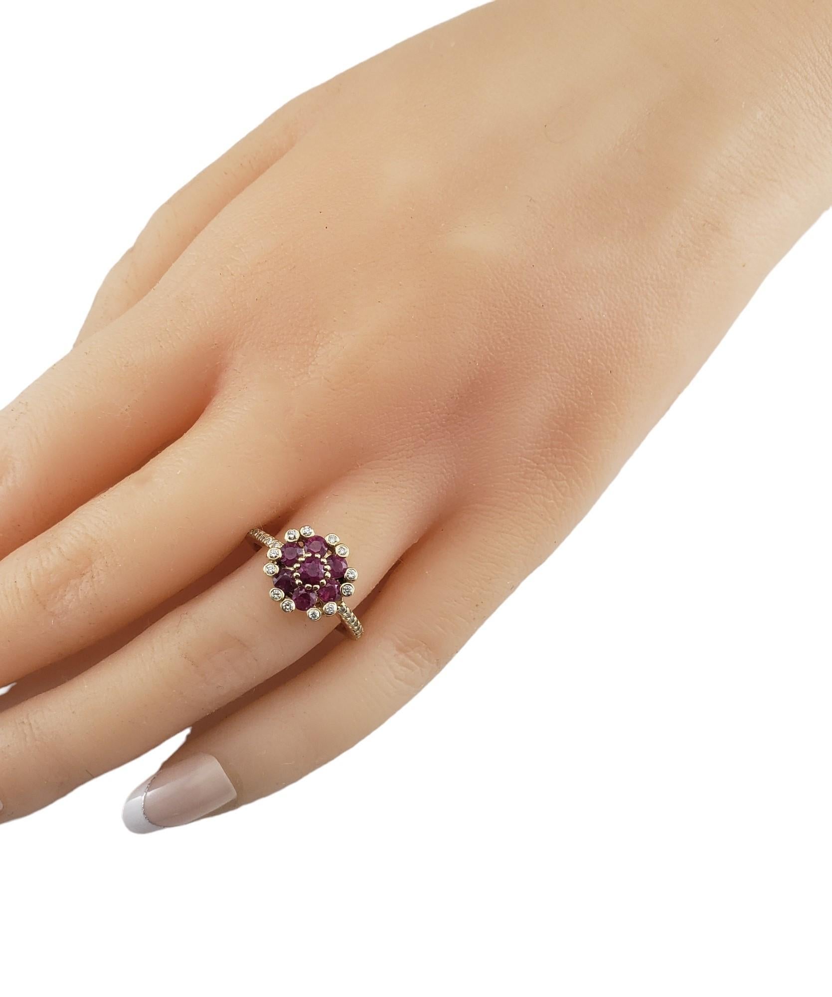 Women's Effy 14K Gold Ruby & Diamond Ring Size 6.25 #16170