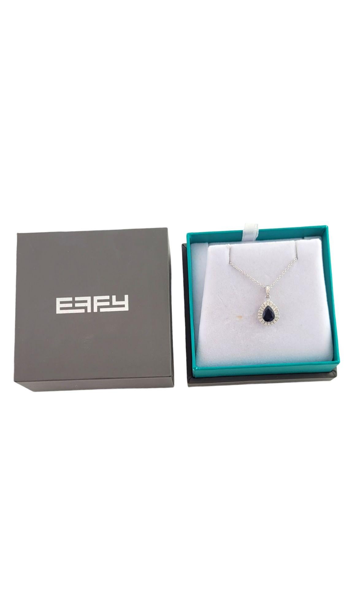 Effy 14K White Gold Pear Shape Blue Sapphire Diamond Frame Pendant Necklace

This gorgeous Effy necklace features a beautiful blue sapphire surrounded by a diamond frame with 45 sparkling round cut diamonds!

Sapphire: 8mm X 6mm

Approximate total