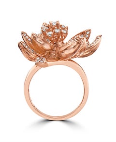 Effy 14 Karat Rose Gold and Diamond Ring
