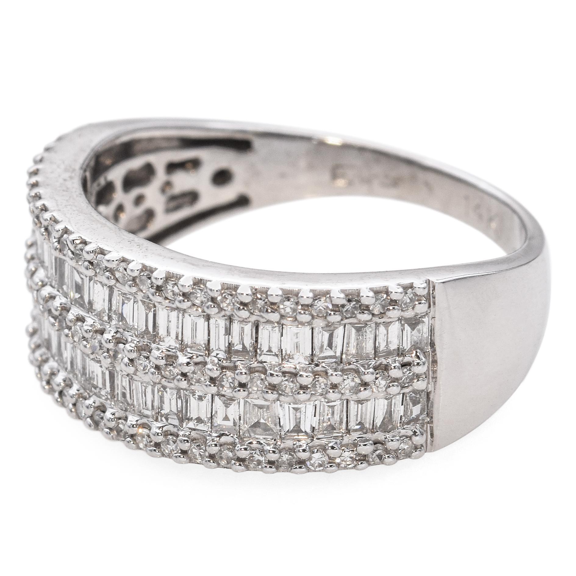 EFFY Bague en or blanc 14 carats avec diamants 0,95 carat Bon état - En vente à New York, NY