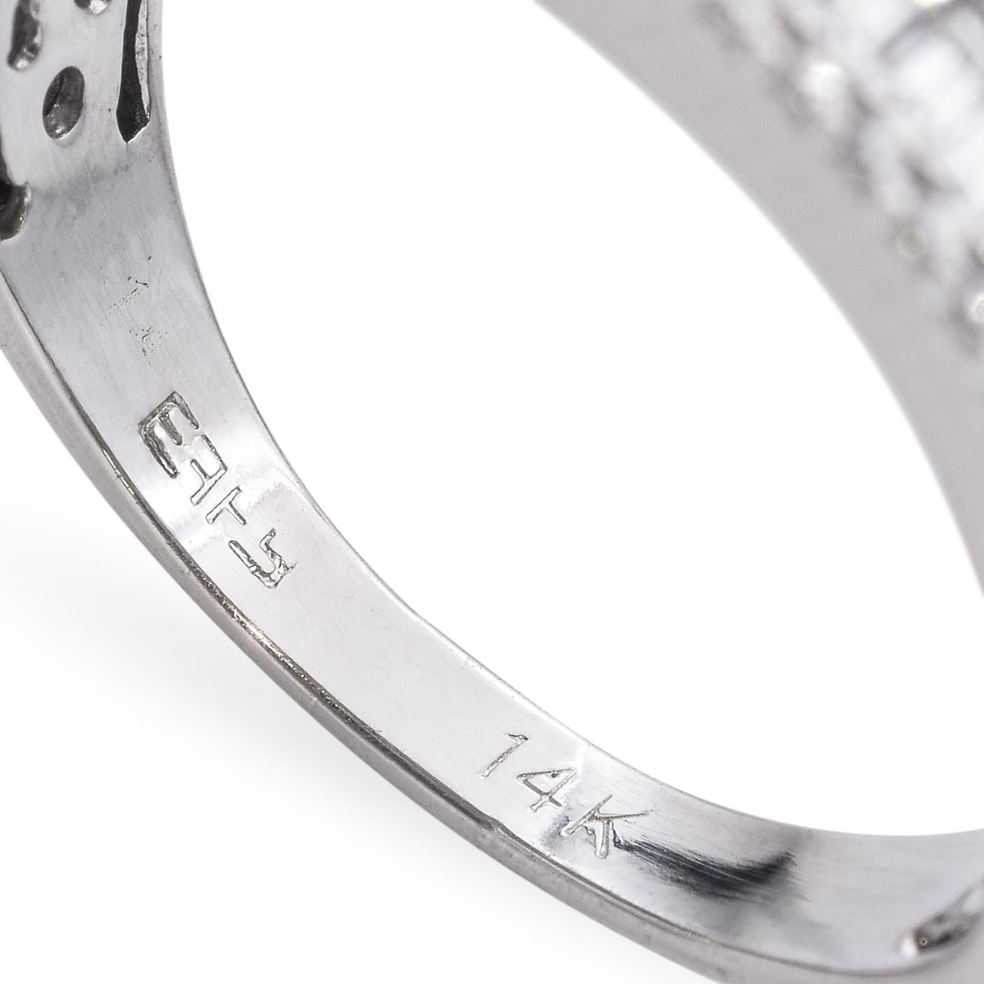 EFFY Bague en or blanc 14 carats avec diamants 0,95 carat en vente 2