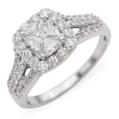 Effy 14k Weißgold Diamant-Cluster-Ring mit Diamanten