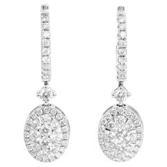 Orecchini a goccia con diamanti in oro bianco 14K Effy