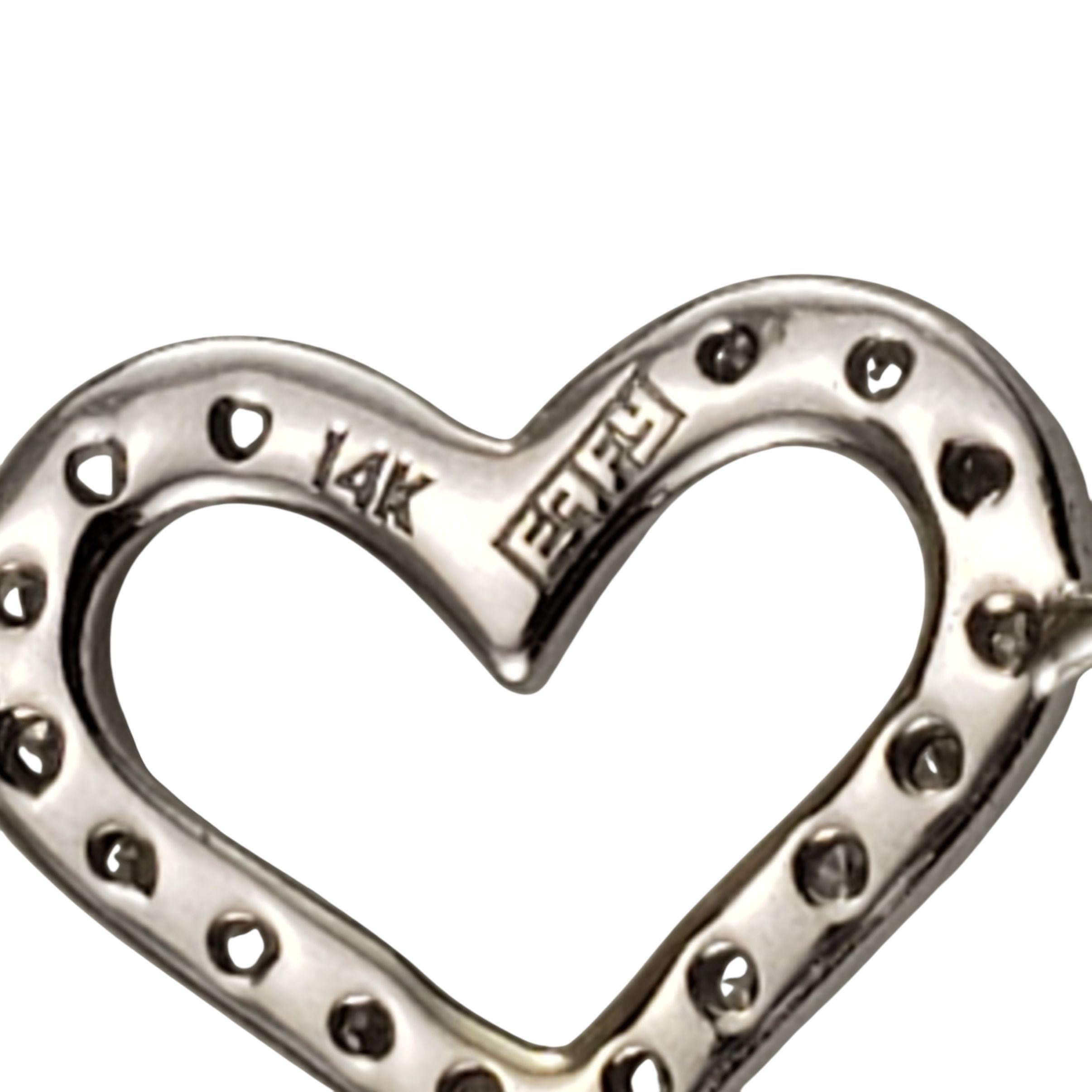 Donna Bracciale a cuore con diamanti in oro bianco 14K di Effy #23007 in vendita