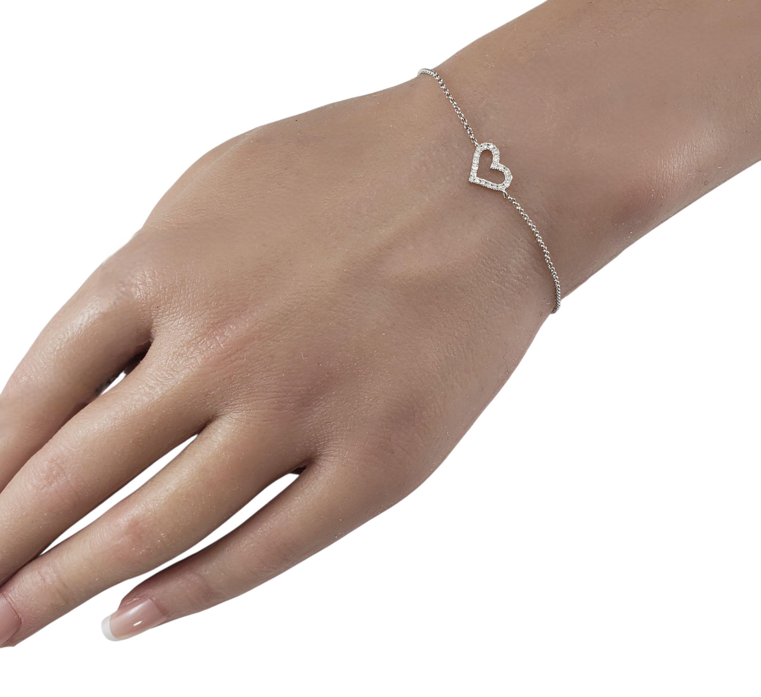 Bracciale a cuore con diamanti in oro bianco 14K di Effy #23007 in vendita 2
