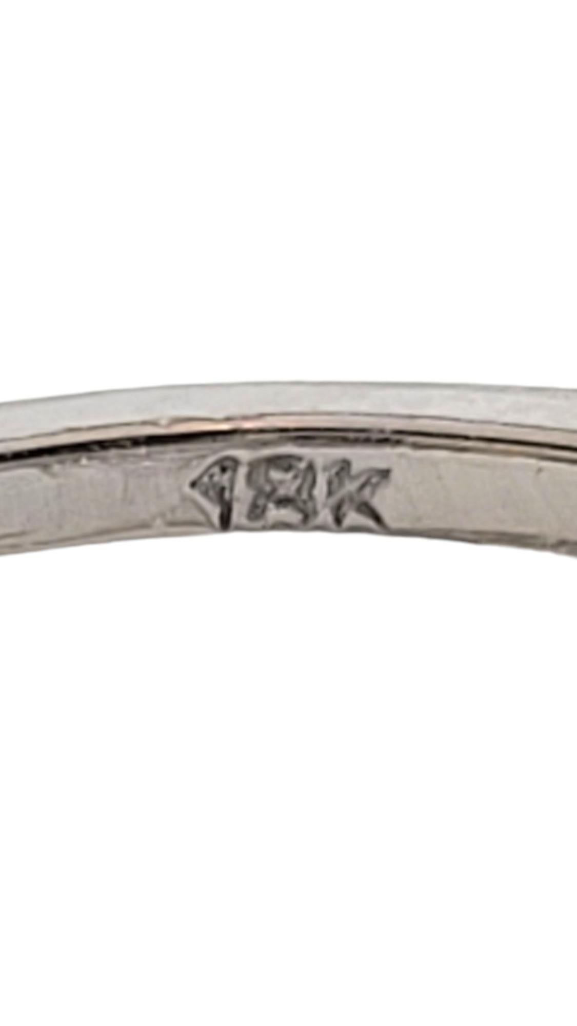 Brilliant Cut EFFY 14K White Gold Diamond & Natural Blue Sapphire Band Size 7.25-7.5 #18075
