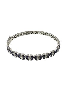 Bracciale Effy in oro bianco 14K con zaffiro e diamanti #24789