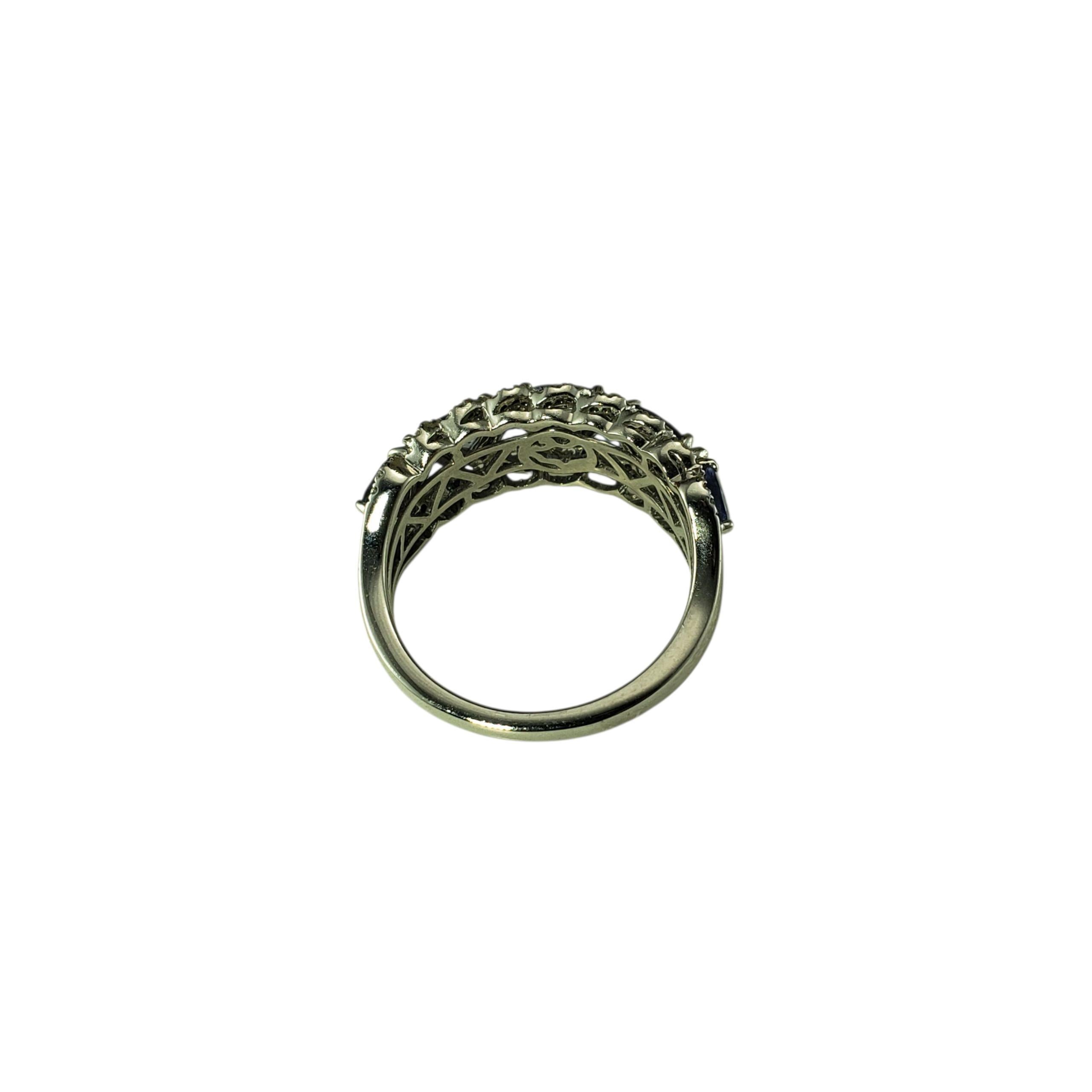 Anello Effy in oro bianco 14K con tanzanite e diamanti misura 7 #23109 In condizioni buone in vendita a Washington Depot, CT