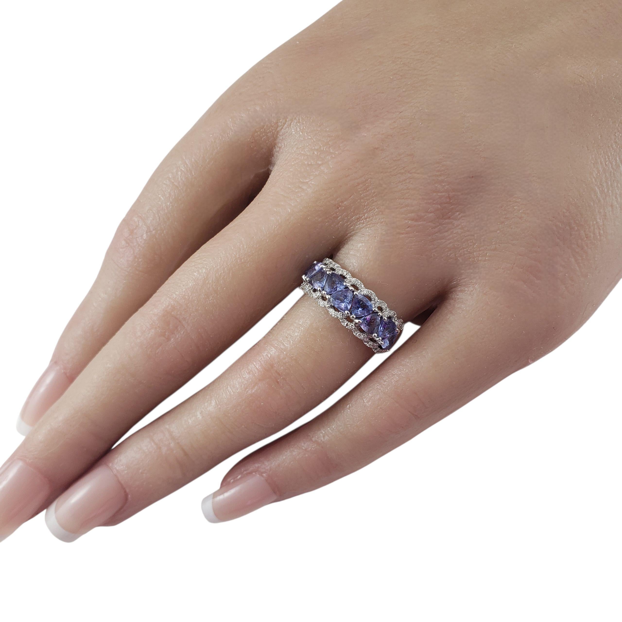 Anello Effy in oro bianco 14K con tanzanite e diamanti misura 7 #23109 in vendita 1