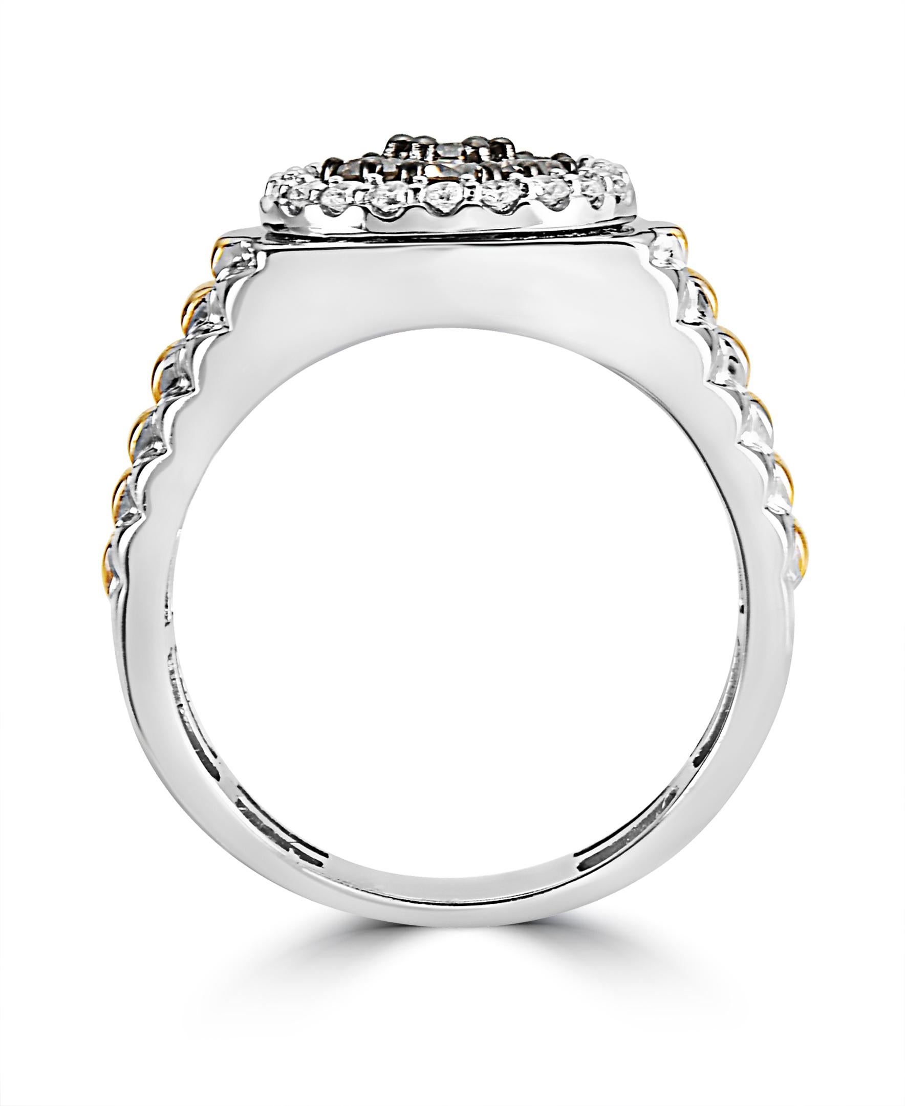 mens brown diamond ring