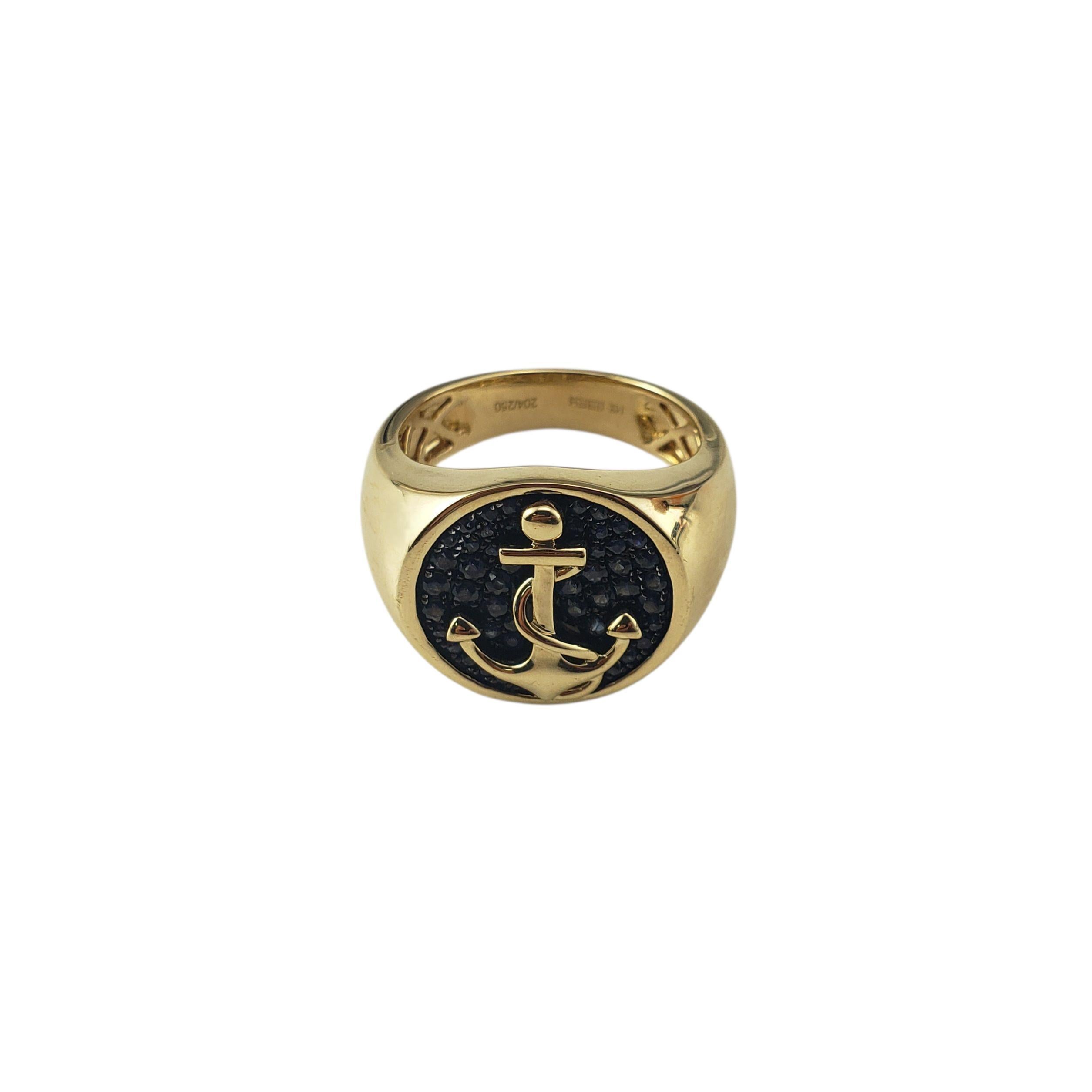 Effy Bague en or jaune 14K et saphir Taille 10

Faites preuve d'audace avec cette bague étonnante d'Effy. Réalisée en or jaune 14 carats, cette bague présente une ancre surélevée sur un fond dramatique de saphirs noirs sertis en pavé.

Largeur : 17