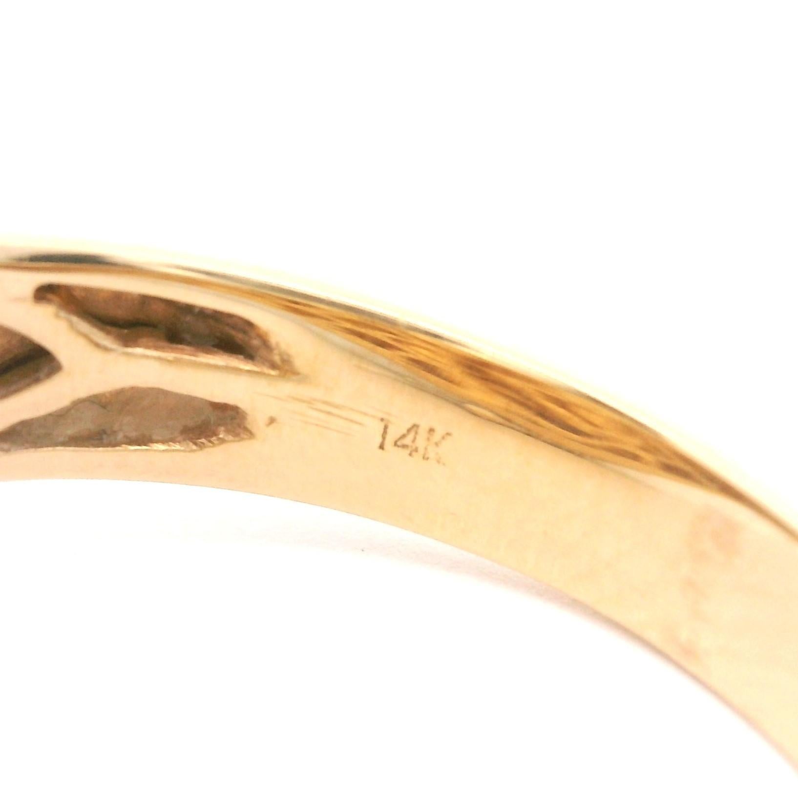 Effy 14k Yellow Gold Black Enamel and Diamond Men's Anchor Motif Ring Size 12 3