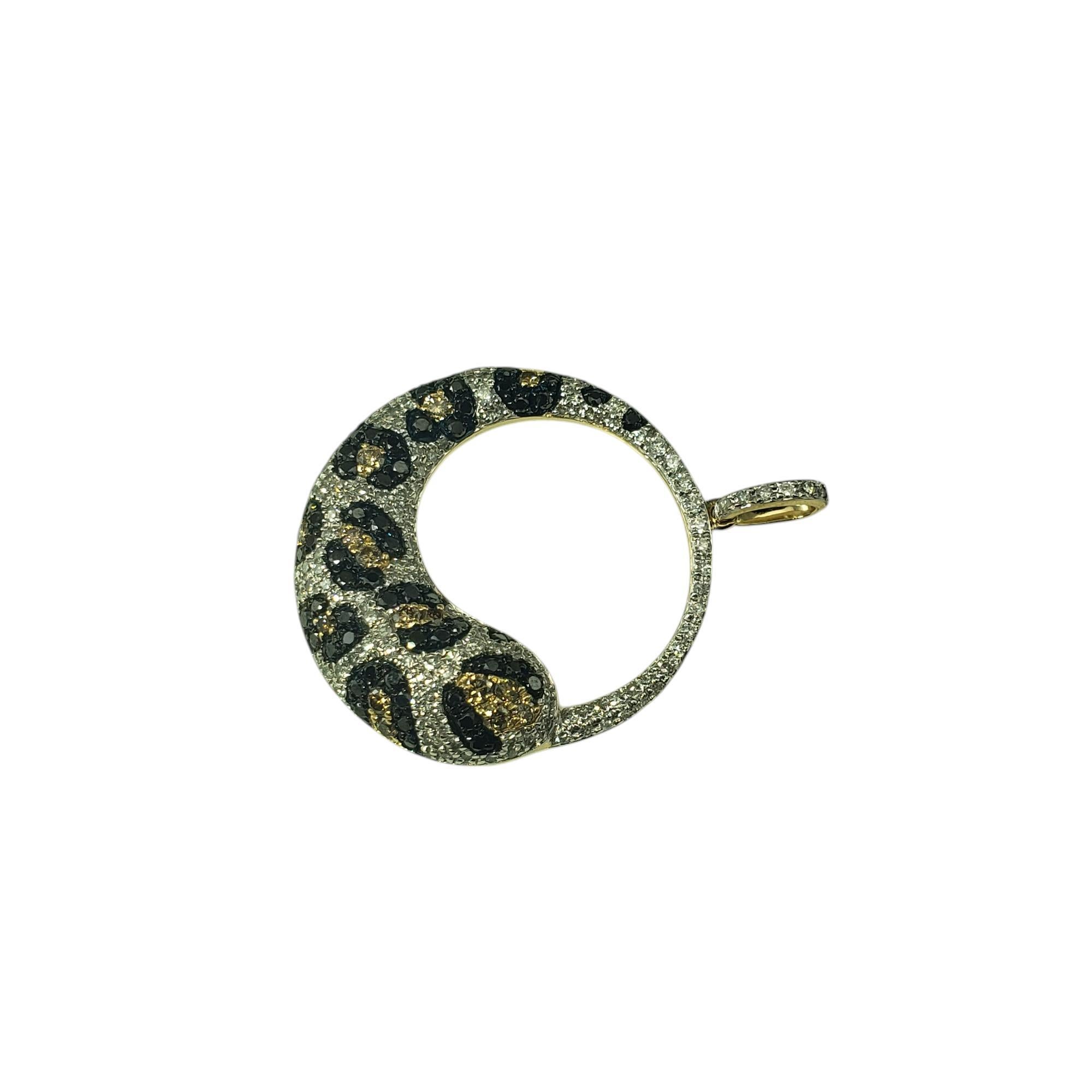 Contemporary Effy 14K Yellow Gold Multi Color Diamond Panther Print Pendant #20545