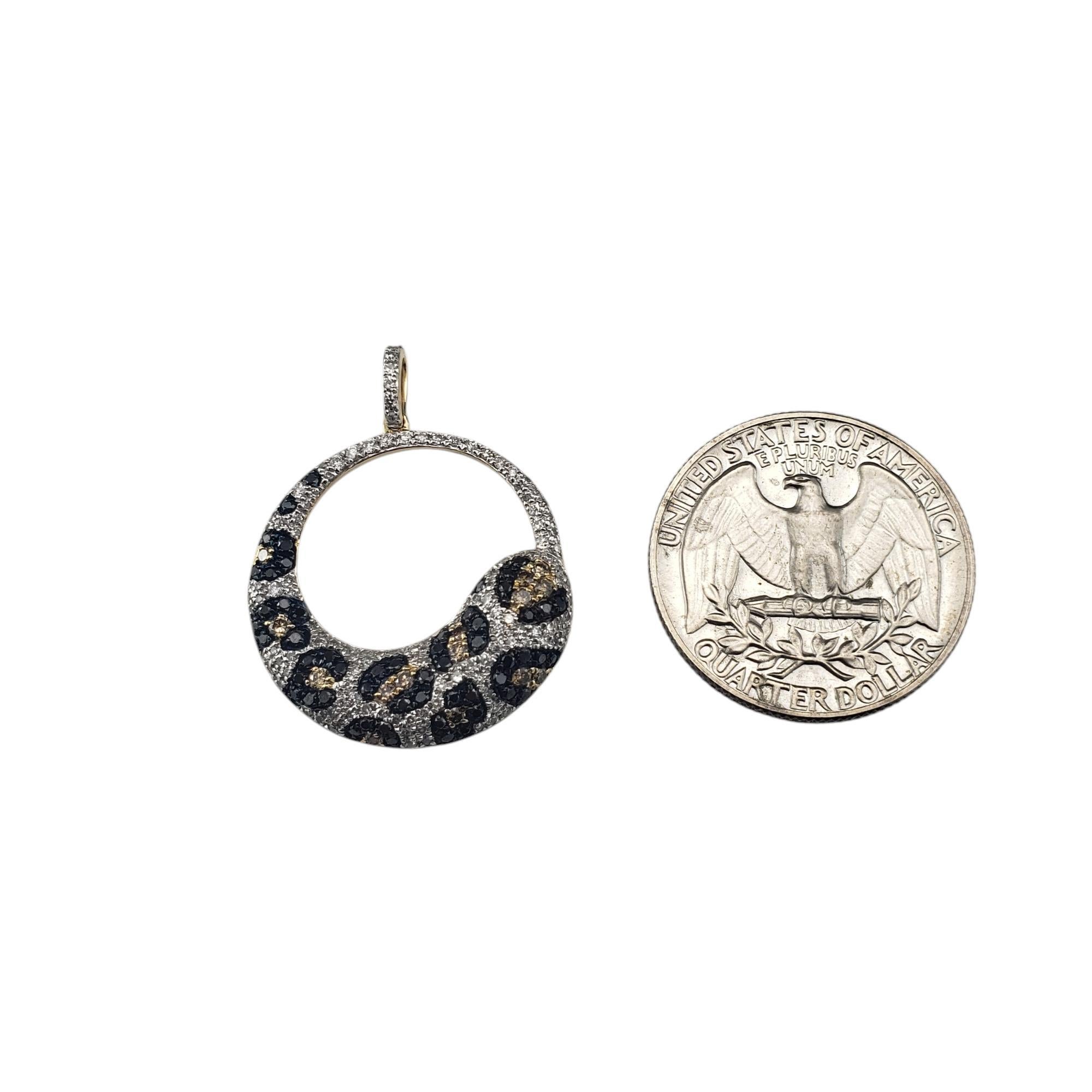 Women's Effy 14K Yellow Gold Multi Color Diamond Panther Print Pendant #20545