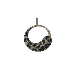 Effy 14K Yellow Gold Multi Color Diamond Panther Print Pendant #20545