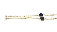 Effy 14k Gelbgold runden Cabochon Lapis Station verstellbares Armband
