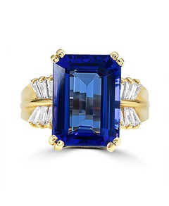 Effy Hematian 18 Karat Yellow Gold Diamond & Tanzanite Ring