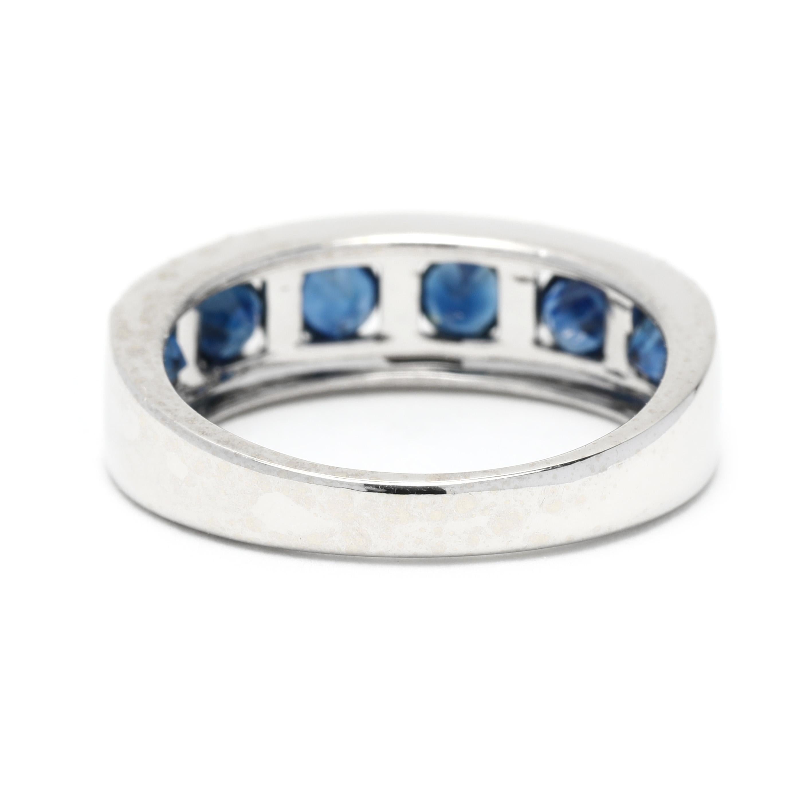 Effy 1,80 Karat Saphir-Diamant-Ring, 14k Weißgold, Ring, Saphir (Rundschliff)