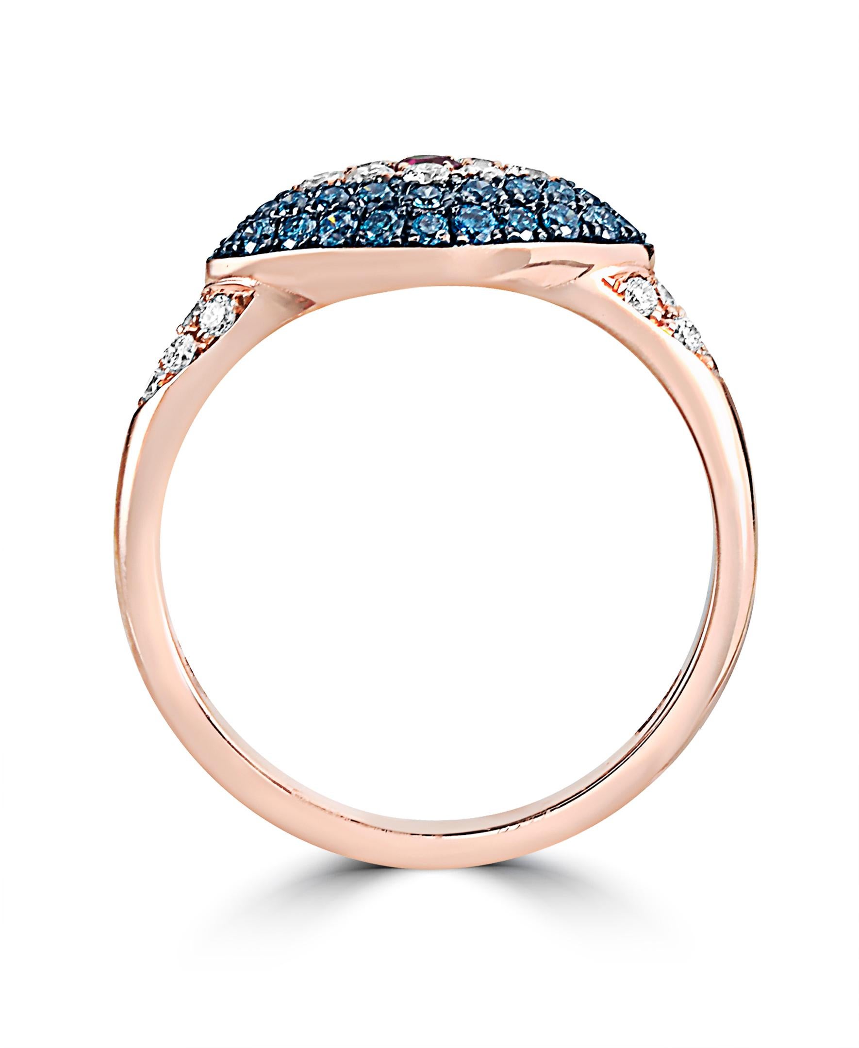 effy blue diamond ring