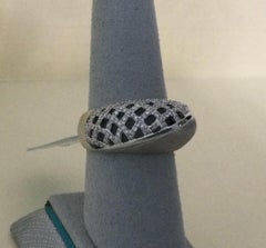 EFFY 18K White Gold 0.42 Carat Diamond Fashion Lattice Ring New