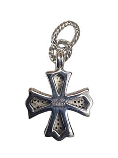 Effy 18k Yellow Gold and Sterling Silver Diamond Cross Pendant #24749