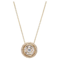 Effy 1ctw Diamond Cluster Pendant Necklace, 14k Yellow Gold