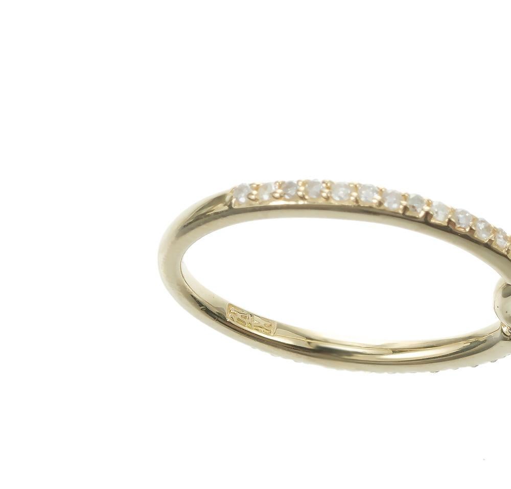 Bague de fiançailles en or jaune avec halo de diamants et péridots de 2,00 carats  en vente 2