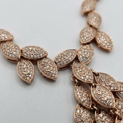Effy 3 Carat Diamond Rose Gold Festoon Necklace
