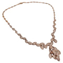 Effy 3 Carat Diamond Rose Gold Festoon Necklace
