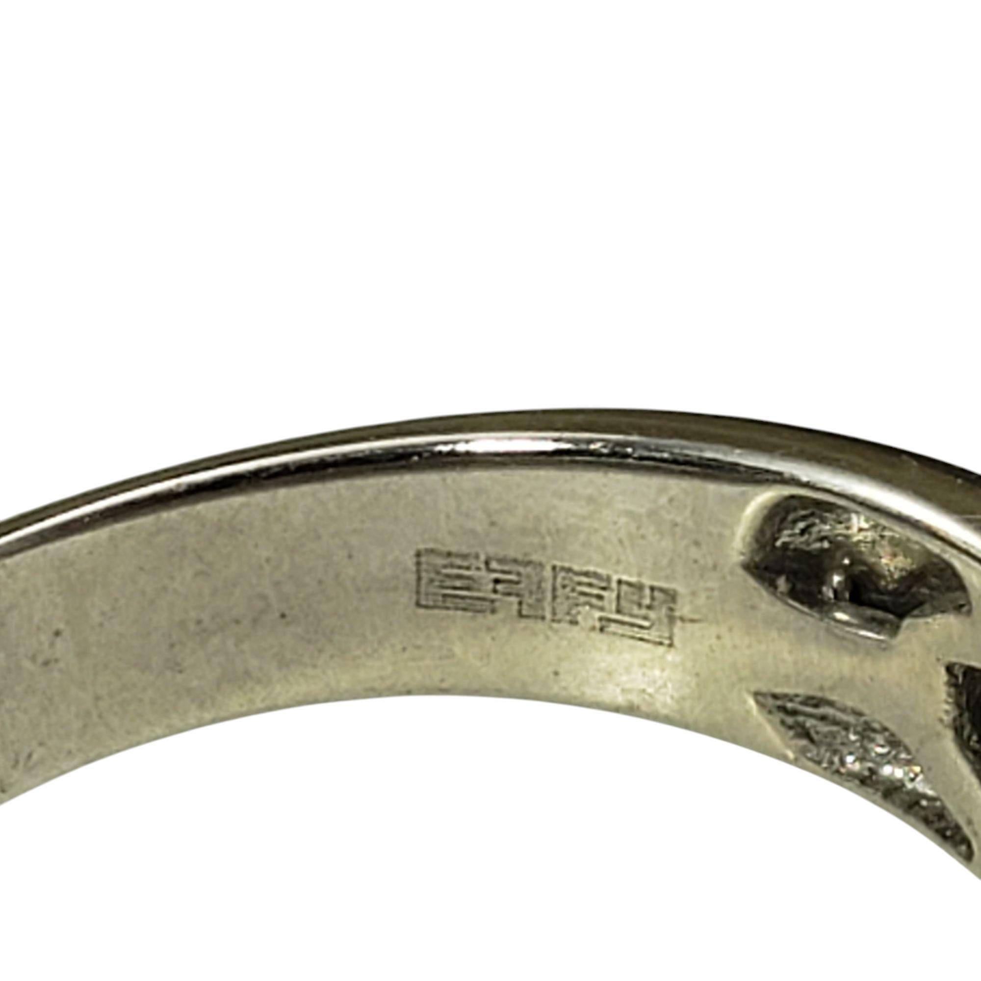 Effy Bella Bleu 14K White Gold Blue and White Diamond Band Size 7 #21237 For Sale 1