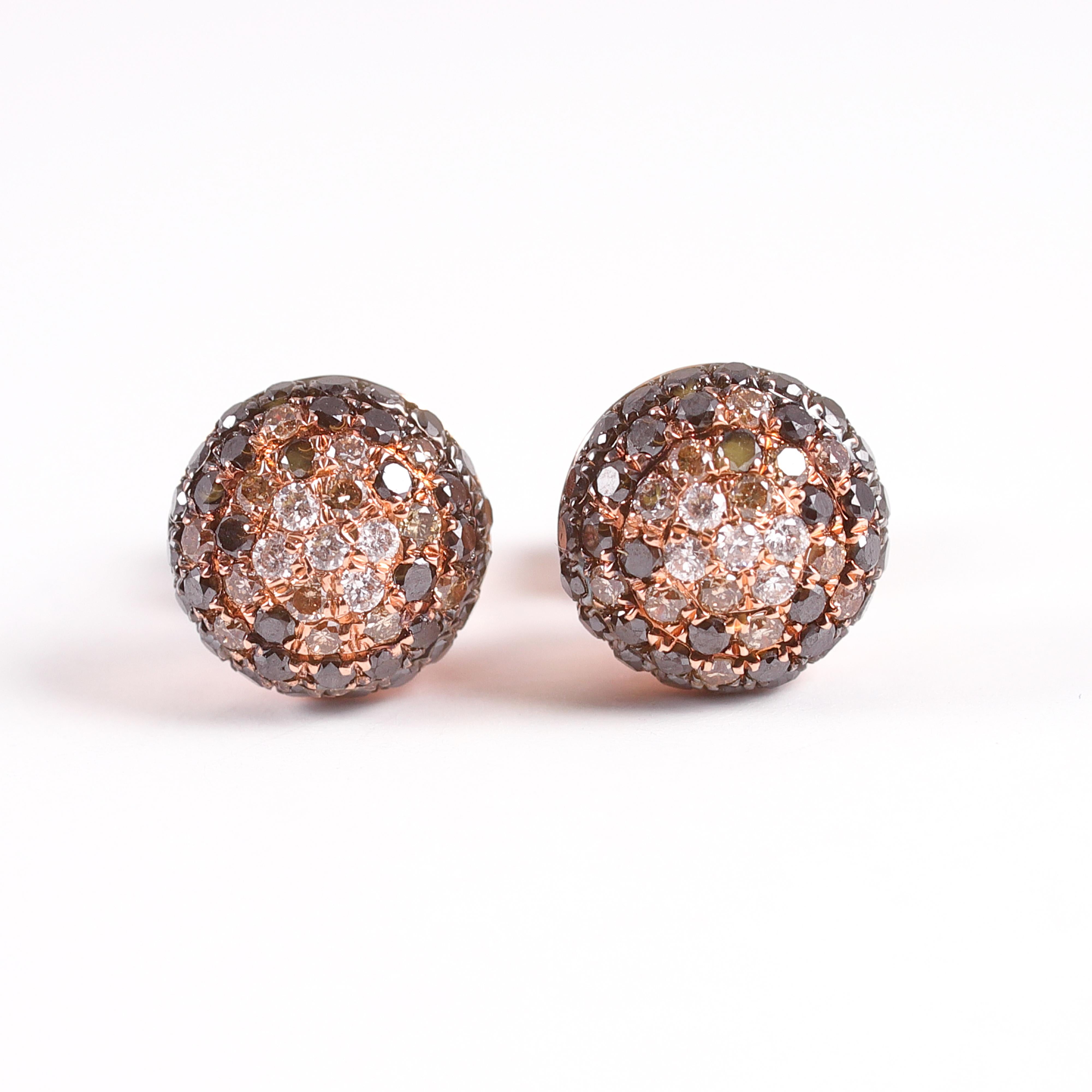 Effy Black White Diamond Earrings In Good Condition In Dallas, TX