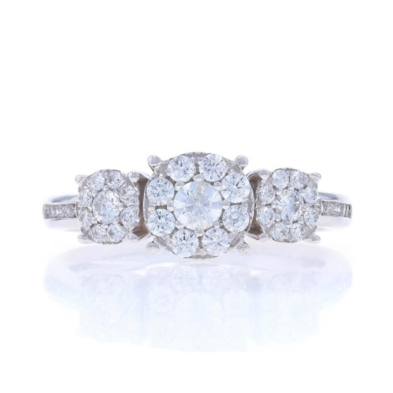 Retail Price: $4000

Size: 7
Sizing Fee: Up 2 sizes for $40 or Down 1 size for $40

Brand: EFFY
Collection: Bouquet

Metal Content: 14k White Gold

Stone Information

Natural Diamonds
Carat(s): 1.00ctw
Cut: Round Brilliant
Color: G - H
Clarity: SI1