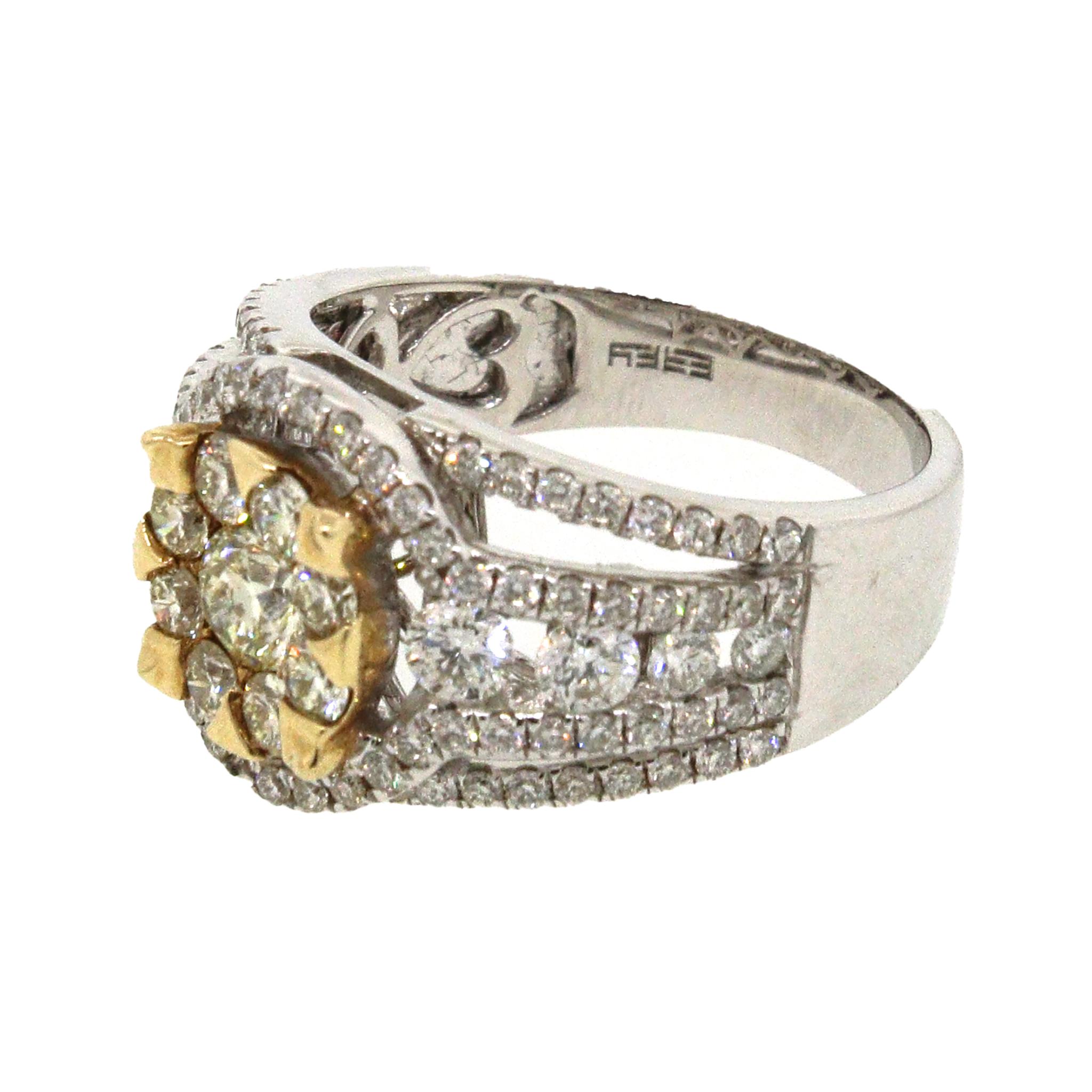 Effy Canare Zweifarbiger Gold-Diamant-Ring Damen im Angebot