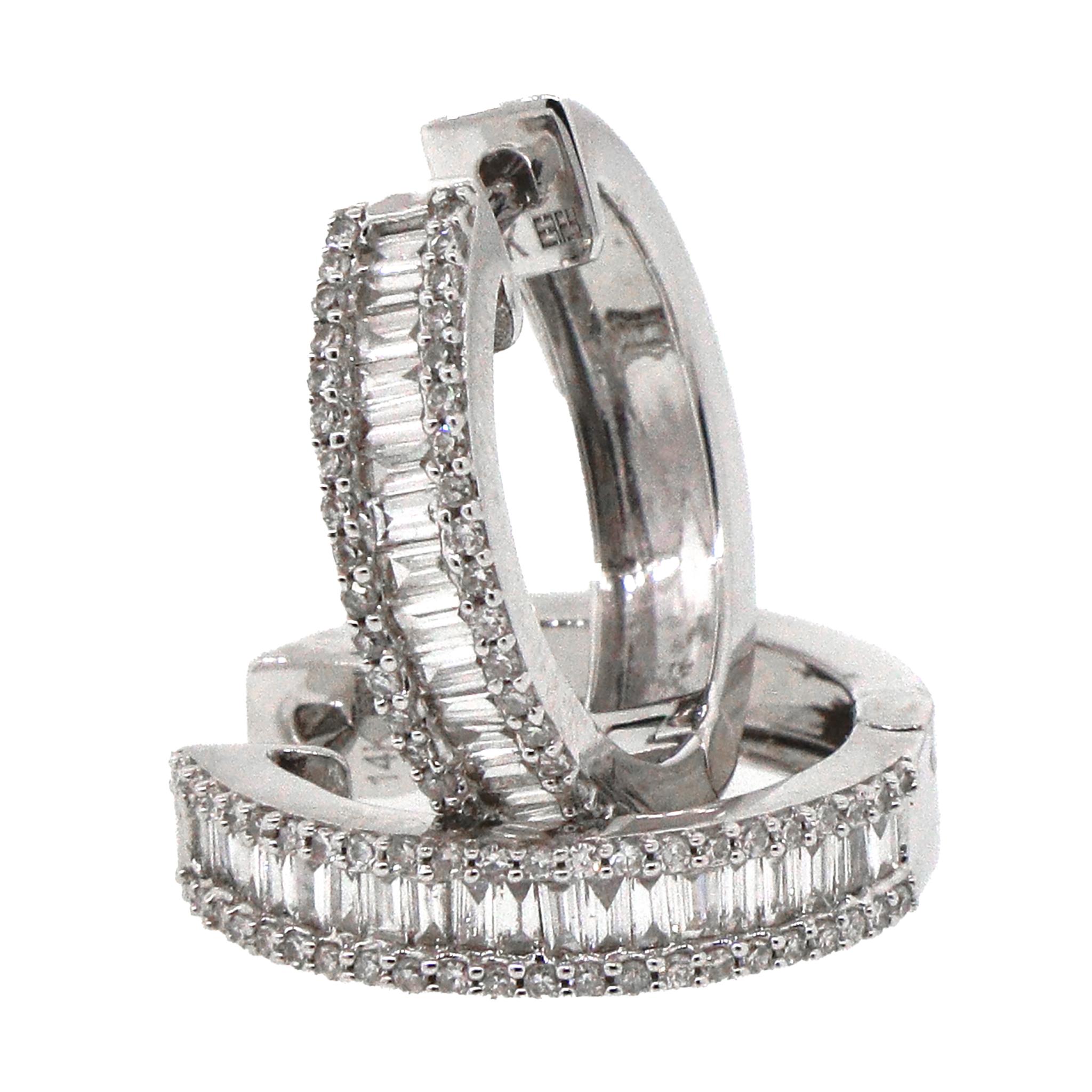 Effy Classique Diamond Hoop Earrings For Sale 1