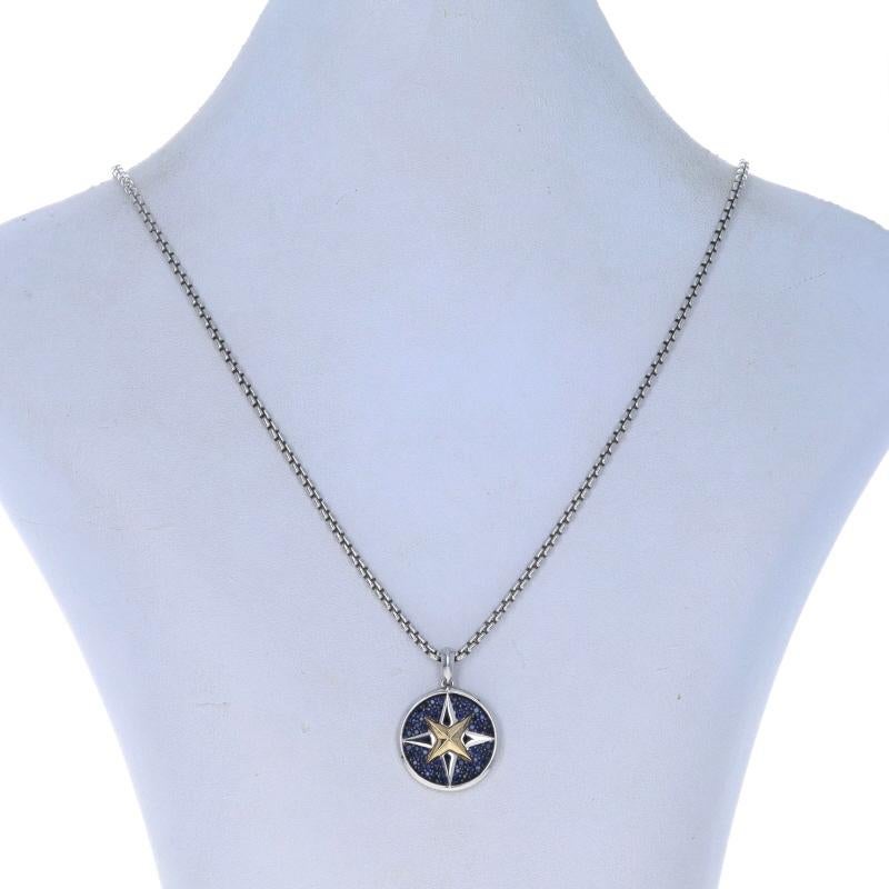 Verkaufspreis: $1795

Marke: EFFY
Entwurf: Kompass
Modellnummer: IPLML707SS

Metallgehalt: Sterling Silber & 18k Gelbgold

Informationen zu Stein
Natürliche Saphire
Behandlung: Heizung
Karat(e): 1.00ctw
Schnitt: Rund
Farbe: Blau

Karat gesamt: