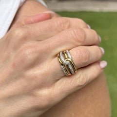 Effy Diamond 14 Karat Yellow Gold Labrynth Band Ring