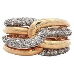 Effy Diamond 14 Karat Yellow Gold Labrynth Band Ring