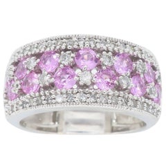 Effy Diamond and Pink Sapphire Diamond Band