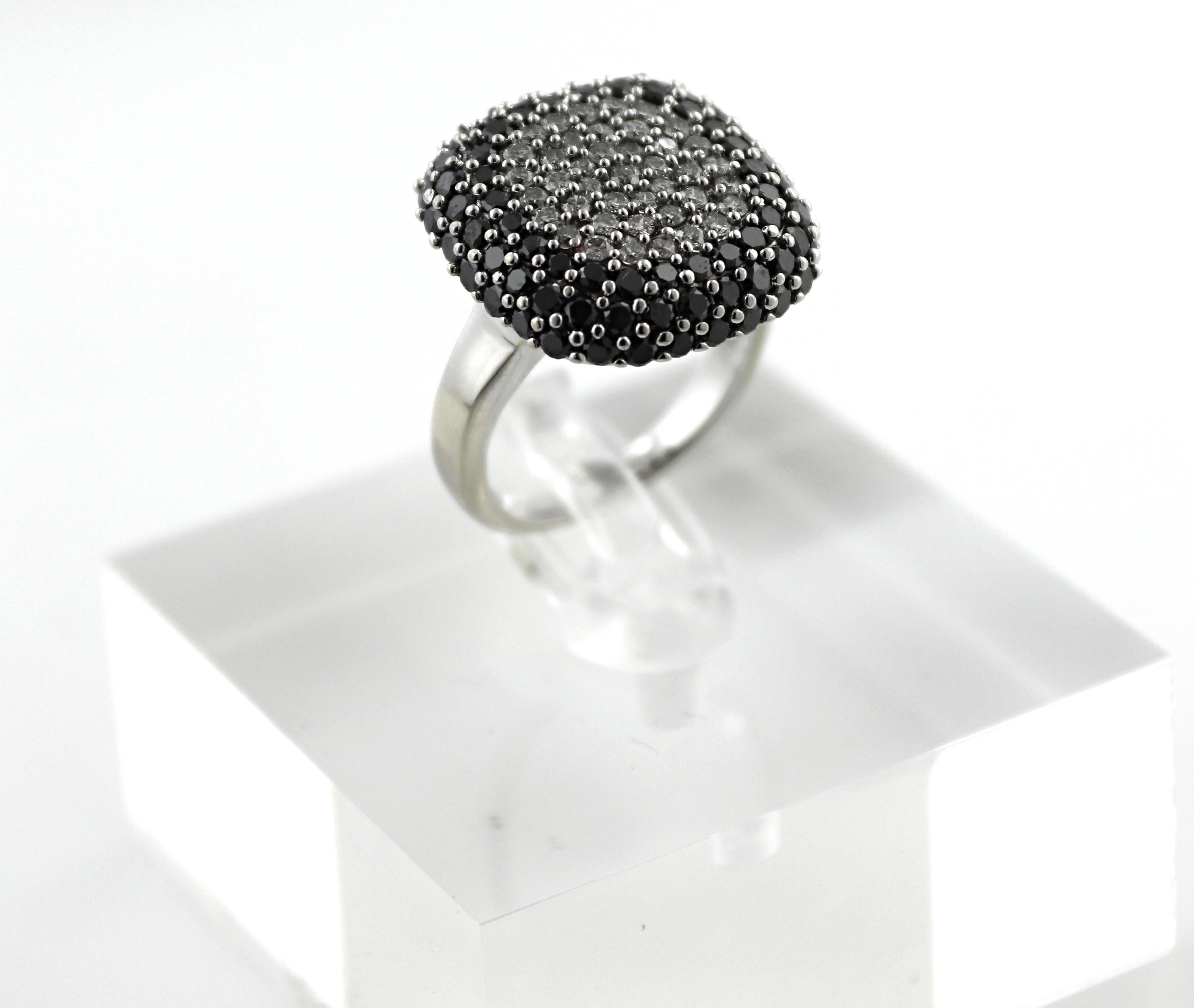 Effy Diamond, Black Diamond, 14k White Gold Ring For Sale 3