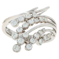 EFFY Diamond Cluster Cocktail Bypass Ring - White Gold 14k Round .50ctw Spray