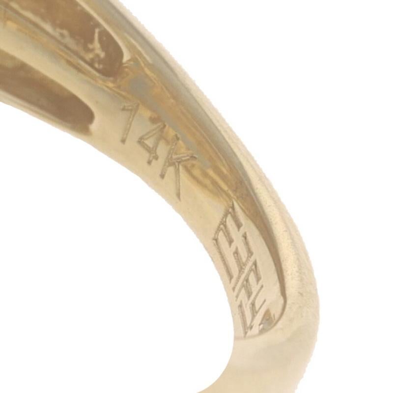 Effy Anello Cocktail con Cluster di Diamanti in Oro Giallo 14k Baguette SingleCut .87ctw Sz7 in vendita 2
