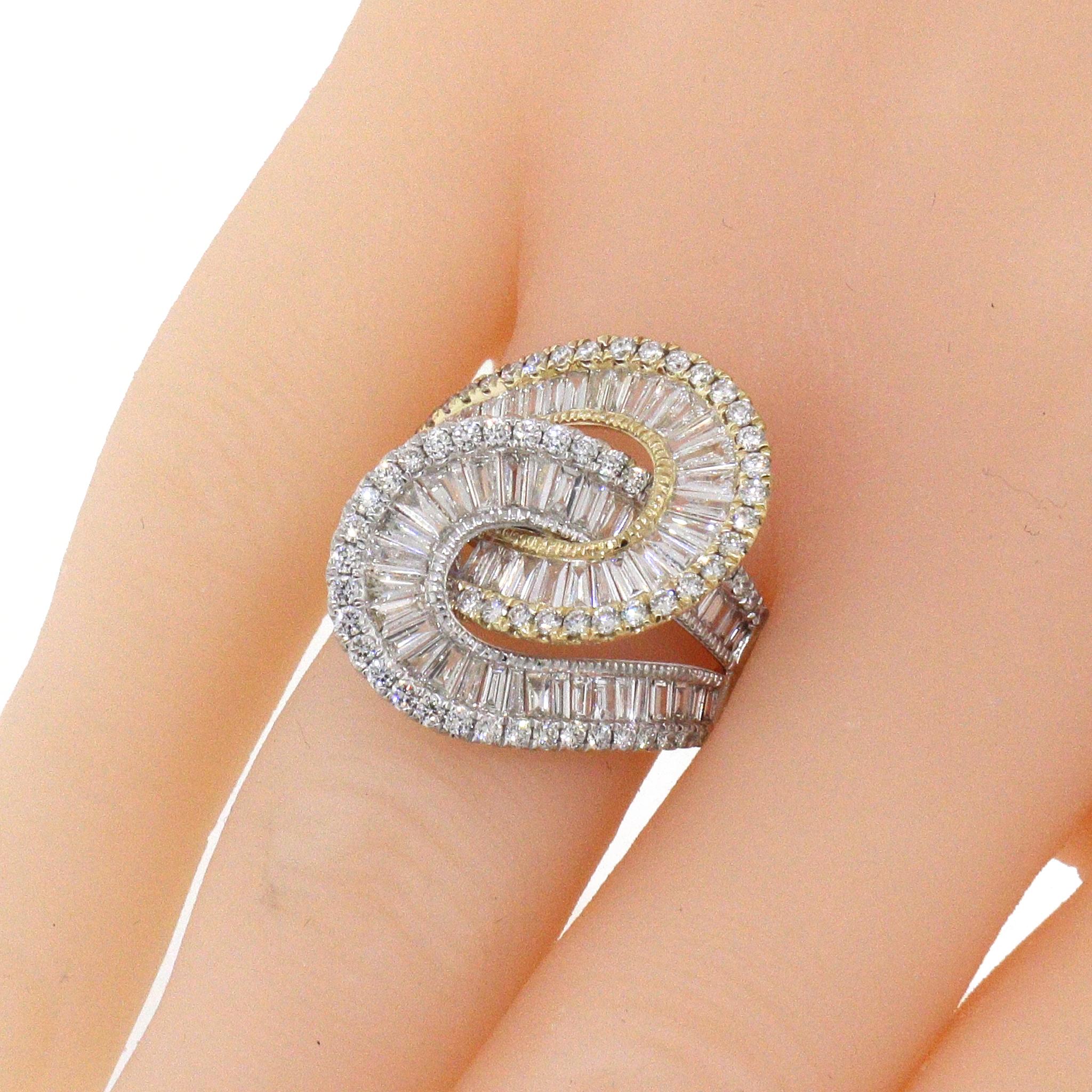 14k zweifarbiges Gold
Diamant: 1.91 ct twd
Ringgröße: 5,75
Gesamtgewicht: 6.6 Gramm
Gebrauchtes
