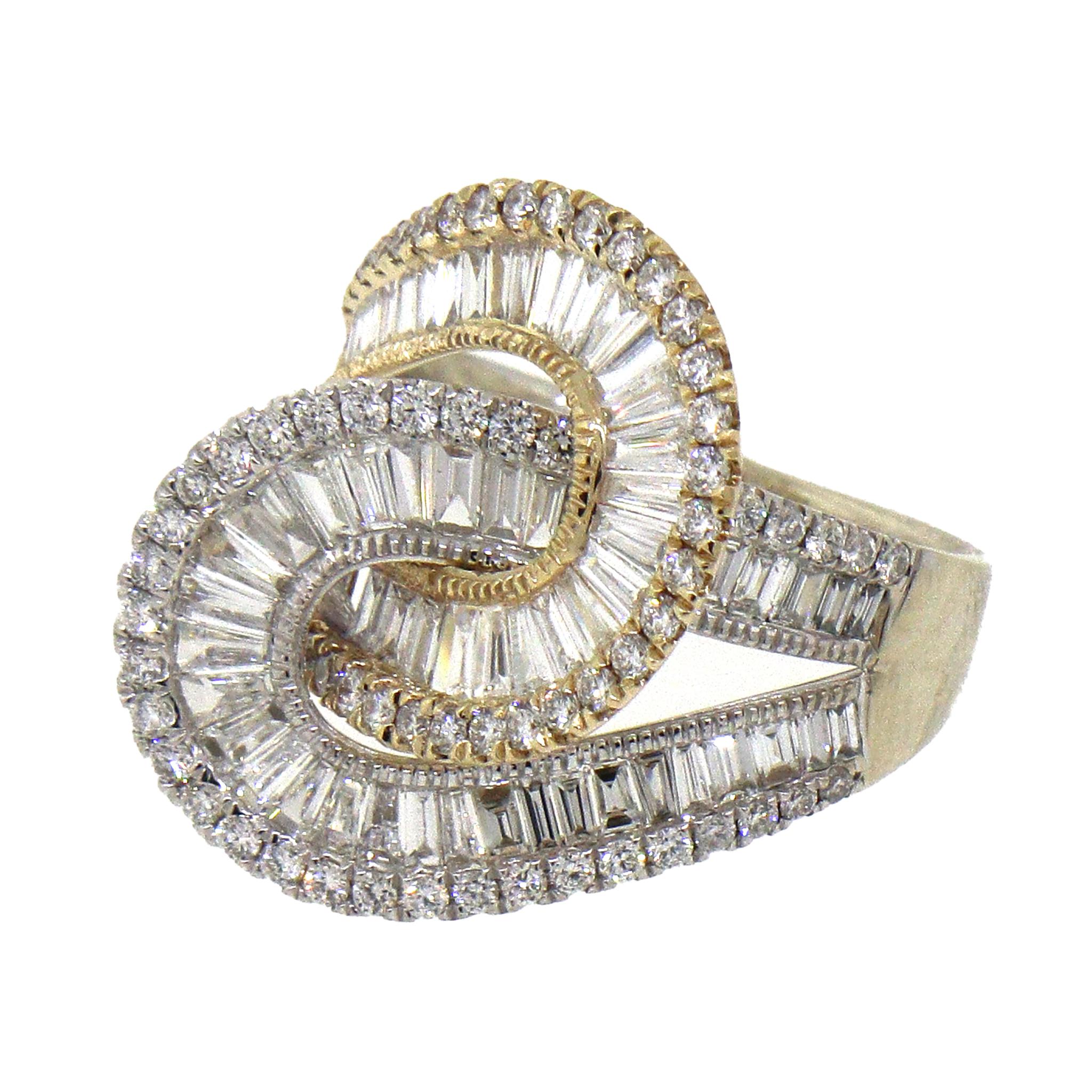 Effy Diamant Interlocking Swirl Ring (Gemischter Schliff)